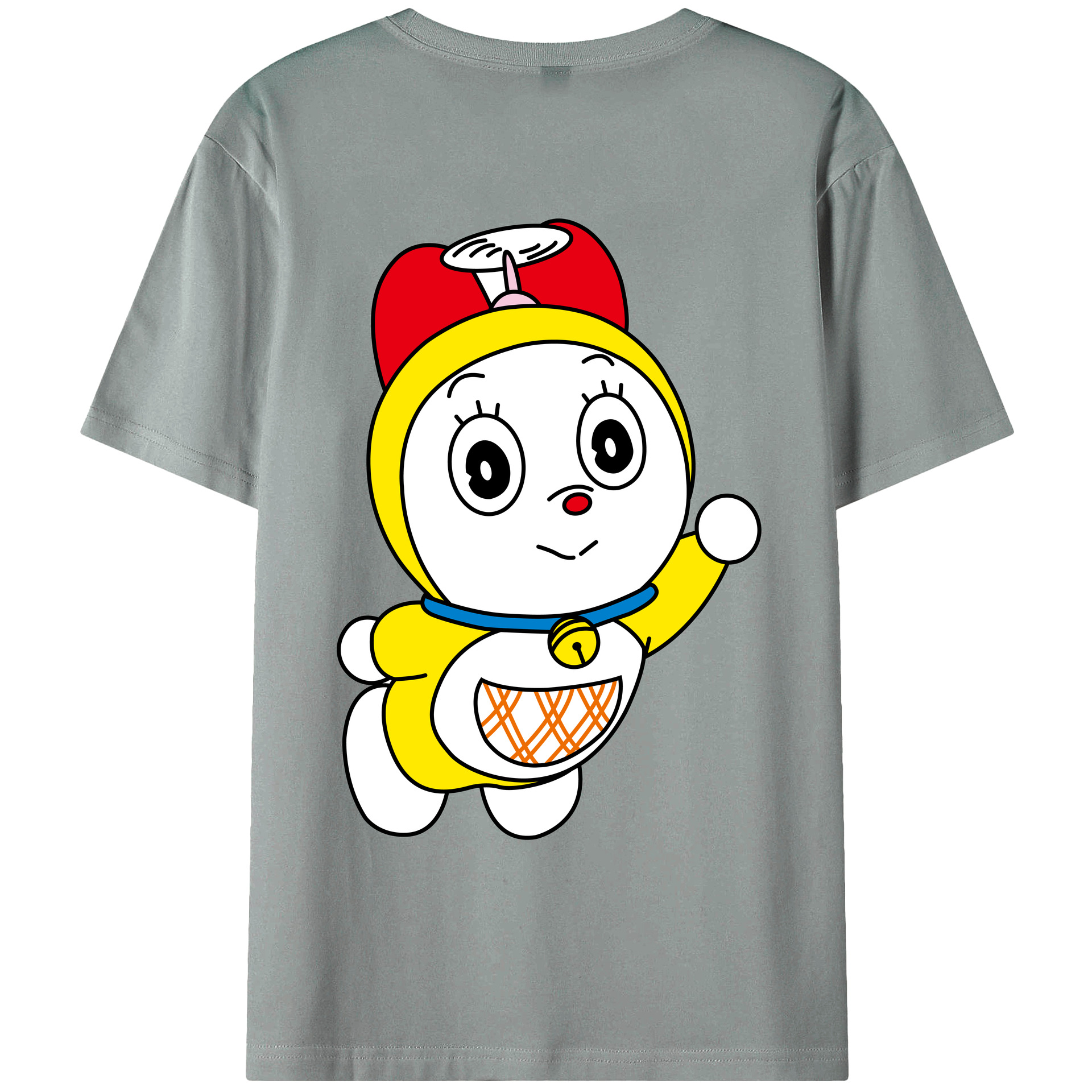 （画像用） ドラえもん ドラミ Doraemon Dorami 綿100％ メンズ半袖Tシャツ（バックプリント） 通気性